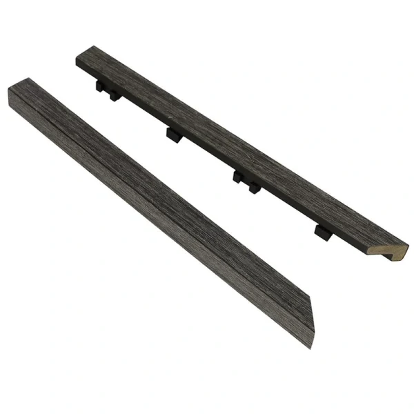 NewTechWood 1-in x 12-in 2-Pack Hawaiian Charcoal Prefinished Composite Deck Tile (0.5-sq ft)