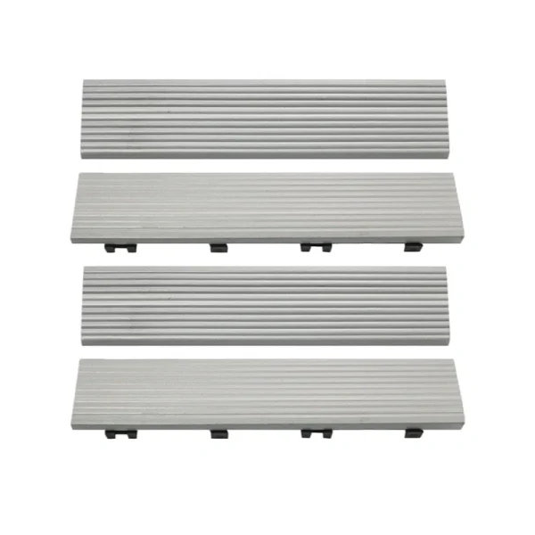 NewTechWood 2-in x 12-in 4-Pack Icelandic So-mK e White Prefinished Composite Deck Tile (1-sq ft)