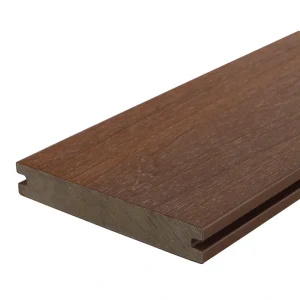 NewTechWood Magellan Solid Board with Groove 1-in x 6-in x 8-ft Brazilian Ipe Grooved Composite Deck Board