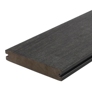 NewTechWood Magellan Solid Board with Groove 1-in x 6-in x 8-ft Hawaiian Charcoal Grooved Composite Deck Board