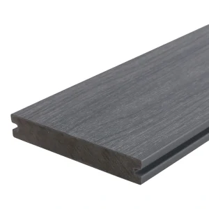 NewTechWood Magellan Solid Board with Groove 8-ft Westminster Gray Grooved Composite Deck Board