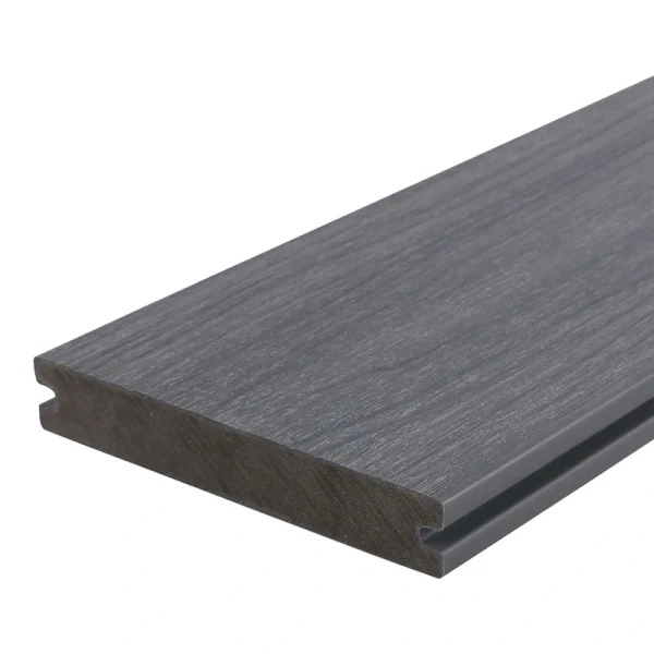 NewTechWood Magellan Solid Board with Groove 8-ft Westminster Gray Grooved Composite Deck Board