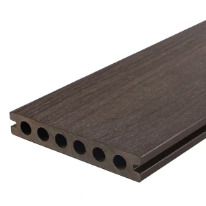 NewTechWood Voyager Hollow Board 1-in x 6-in x 8-ft Spanish Walnut Grooved Composite Deck Board