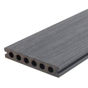 NewTechWood Voyager Hollow Board 1-in x 6-in x 8-ft Westminster Gray Grooved Composite Deck Board