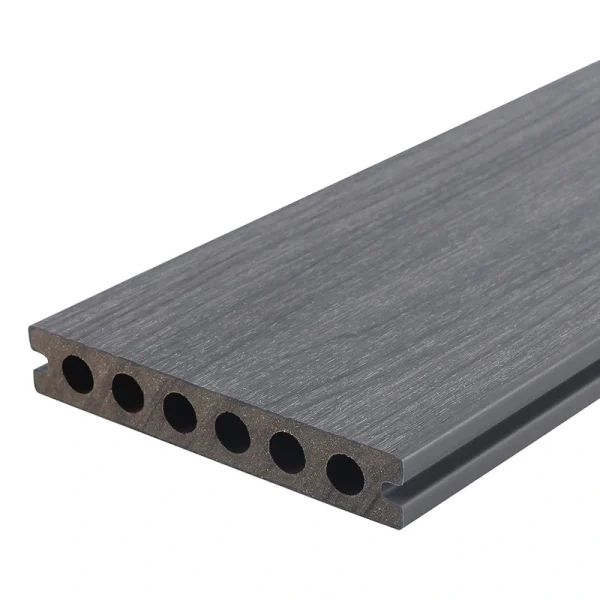 NewTechWood Voyager Hollow Board 1-in x 6-in x 8-ft Westminster Gray Grooved Composite Deck Board
