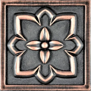 Nichetiles Crown Oil-Rubbed Bronze 2 x 2 Metal Composite Insert Tile