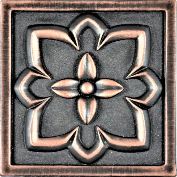 Nichetiles Crown Oil-Rubbed Bronze 2 x 2 Metal Composite Insert Tile