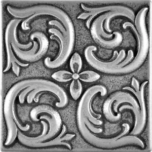 Nichetiles Moroccan Pewter 4 x 4 Metal Composite Insert Tile