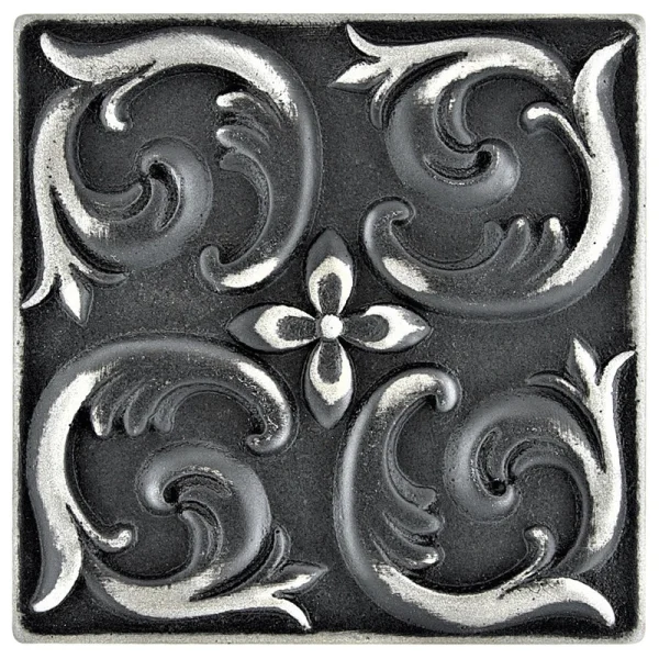 Nichetiles Moroccan Wrought Iron 2 x 2 Metal Composite Insert Tile