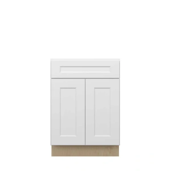 Norfolk Assembled 24 in. W x 34.5 in. H x 24 in. D Plywood Base Cabinet in Painted White