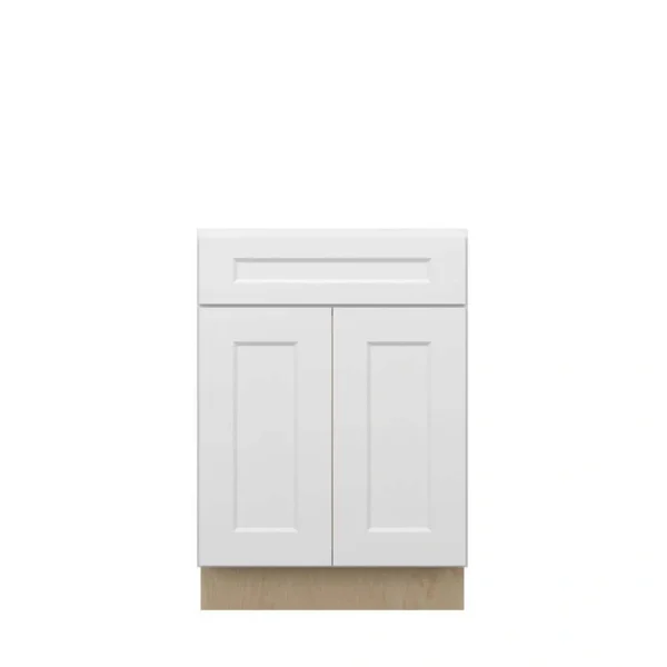 Norfolk Assembled 24 in. W x 34.5 in. H x 24 in. D Plywood Sink Base Cabinet in Painted White