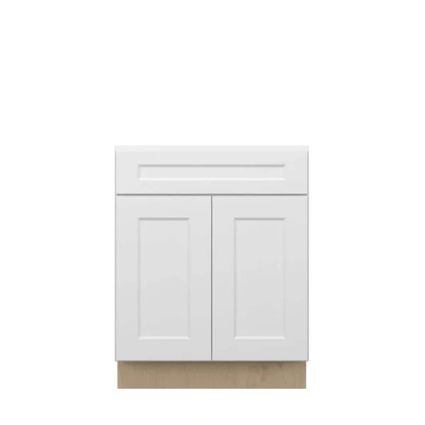 Norfolk Assembled 27 in. W x 34.5 in. H x 24 in. D Plywood Base Cabinet in Painted White