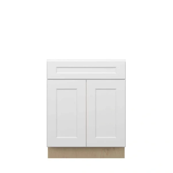 Norfolk Assembled 27 in. W x 34.5 in. H x 24 in. D Plywood Sink Base Cabinet in Painted White