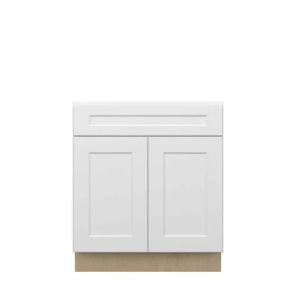 Norfolk Assembled 30 in. W x 34.5 in. H x 24 in. D Plywood Base Cabinet in Painted White