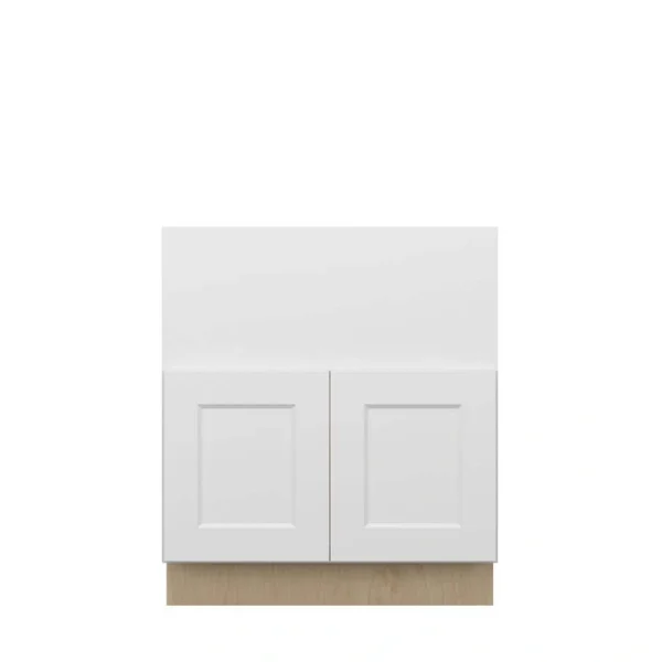 Norfolk Assembled 30 in. W x 34.5 in. H x 24 in. D Plywood Farm Sink Base Cabinet in Painted White