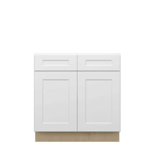 Norfolk Assembled 33 in. W x 34.5 in. H x 24 in. D Plywood Base Cabinet in Painted White