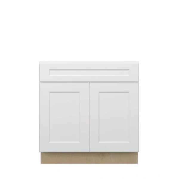 Norfolk Assembled 33 in. W x 34.5 in. H x 24 in. D Plywood Sink Base Cabinet in Painted White
