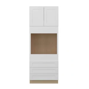 Norfolk Assembled 33 in. W x 90 in. H x 24 in. D Plywood Oven Pantry Cabinet in Painted White