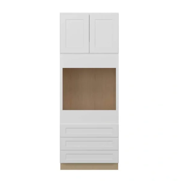 Norfolk Assembled 33 in. W x 90 in. H x 24 in. D Plywood Oven Pantry Cabinet in Painted White