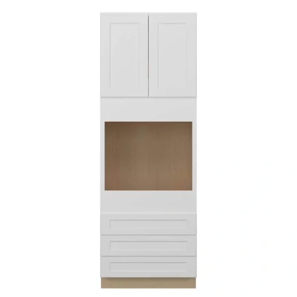 Norfolk Assembled 33 in. W x 96 in. H x 24 in. D Plywood Oven Pantry Cabinet in Painted White