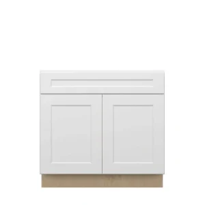Norfolk Assembled 36 in. W x 34.5 in. H x 24 in. D Plywood Sink Base Cabinet in Painted White