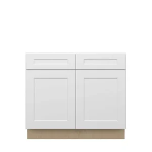 Norfolk Assembled 39 in. W x 34.5 in. H x 24 in. D Plywood Sink Base Cabinet in Painted White