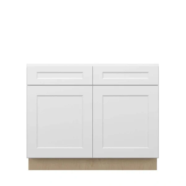 Norfolk Assembled 42 in. W x 34.5 in. H x 24 in. D Plywood Base Cabinet in Painted White