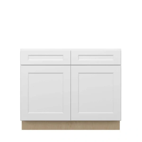 Norfolk Assembled 42 in. W x 34.5 in. H x 24 in. D Plywood Sink Base Cabinet in Painted White