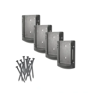Nuvo Iron 4-in x 2.75-in Black Plastic Deck Railing Completer Kit (4-Pack)