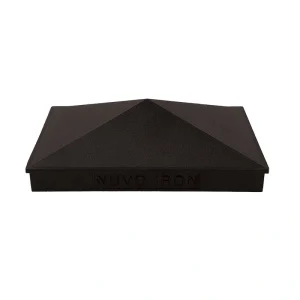Nuvo Iron 4-in x 6-in Black Aluminum Deck Post Cap