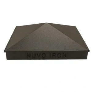Nuvo Iron 5-1/2-in x 5-1/2-in Black Aluminum Deck Post Cap