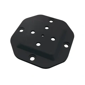 Nuvo Iron 5.25-in x 5.25-in Black Powder Coated Steel Post Connector