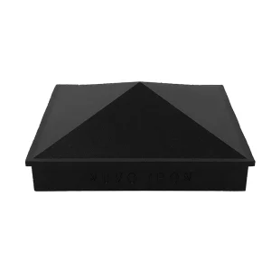Nuvo Iron 5-in x 5-in Black Aluminum Deck Post Cap