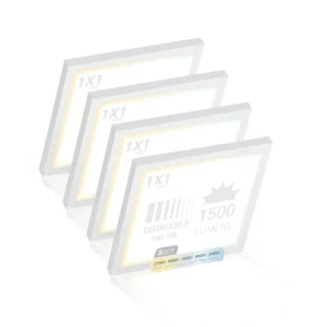 NuWatt 1 ft. x 1 ft. 120V Surface Mount Integrated LED Panel Internal Driver 1500LM, 5CCT 2700K to 5000K, Triac Dimmable (4PK)