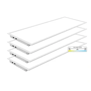 NuWatt 2 ft. x 4 ft. Integrated Backlit LED Panel Internal Driver Drop in Ceiling 5500 Lumen Dimmable 4000K 120-277V (4-Pack)