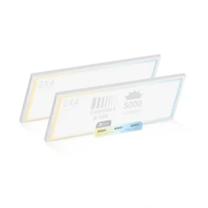 NuWatt 2 ft. x 4 ft. Surface Mount Integrated LED Panel, 120-277V, 3CCT 3000K-5000K Selectable, 0-10V Dimmable, 5000 LM, 2 Pack