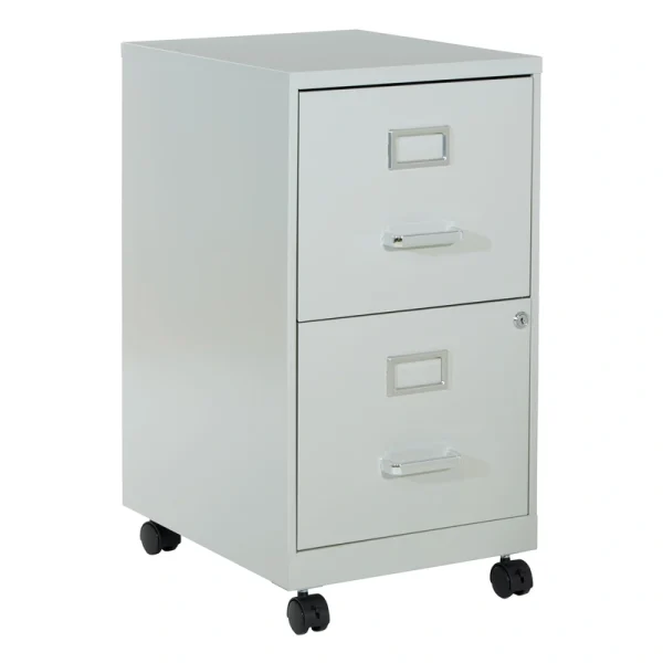 Office Star Products Metal Grey 2-Drawer 14.25-in File Cabinet