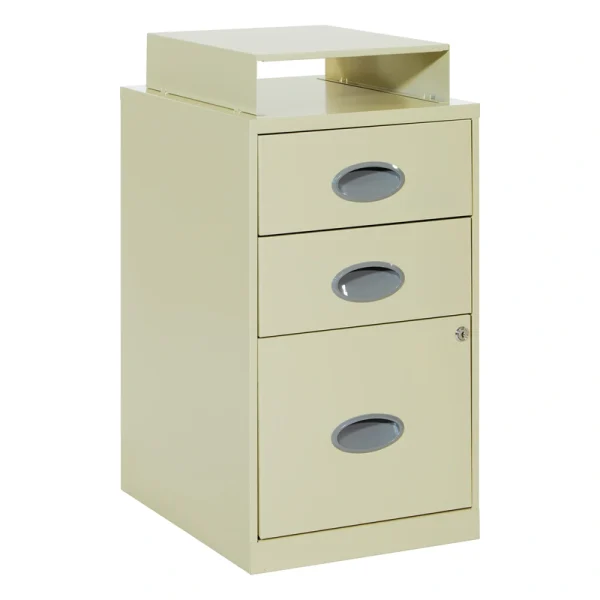 Office Star Products Metal Tan 3-Drawer 14.25-in File Cabinet