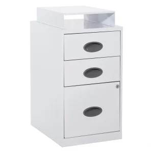 Office Star Products Metal White 3-Drawer 14.25-in File Cabinet