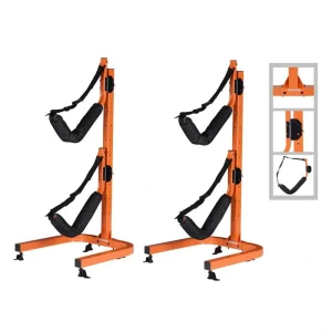 Orange Kayak 2-Canoes Self Standing Cradle Storage Rack T726936282