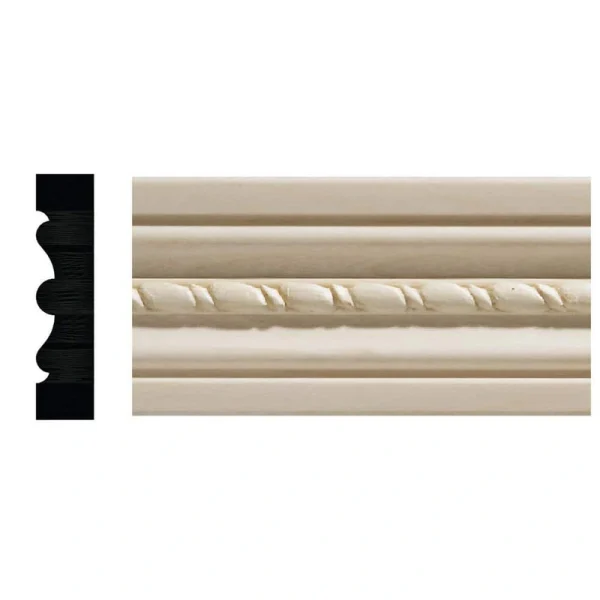 Ornamental Mouldings 1124-4FTWHW 0.5 in. D x 2.12 in. W x 47.5 in. L Unfinished White Hardwood Casing Moulding