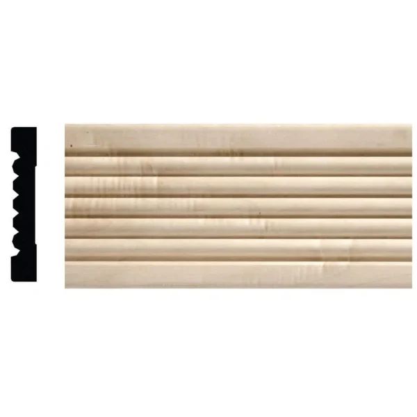 Ornamental Mouldings 1753-4FTWHW .5 in. D X 3 in. W X 47.5 in. L Unfinished White Hardwood Casing Moulding
