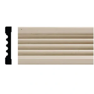 Ornamental Mouldings 1820 3/8 in. x 2-1/4 in. x 84 in. White Hardwood Fluted Casing Moulding