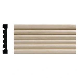 Ornamental Mouldings 1821 3/8 in. x 2-1/4 in. x 84 in. White Hardwood Beaded Casing