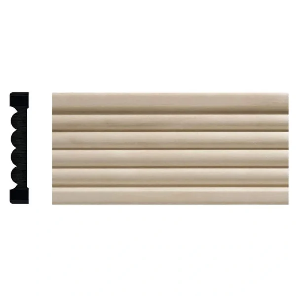 Ornamental Mouldings 1821 3/8 in. x 2-1/4 in. x 84 in. White Hardwood Beaded Casing