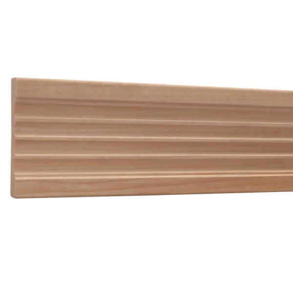 Ornamental Mouldings 819-4FTWHW .468 in. D X 3 in. W X 47.5 in. L Unfinished White Hardwood Reversible Fluted/Reeded Casing Moulding