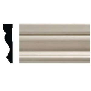 Ornamental Mouldings OML14A-7 5/8 in. x 2-1/2 in. x 84 in. White Hardwood Colonial Casing Moulding