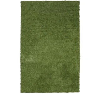 Ottomanson Pet Training Easy Clean 3 ft. x 4 ft. Indoor/Outdoor Green Reusable Training Artificial Grass Pad, Runner Rug
