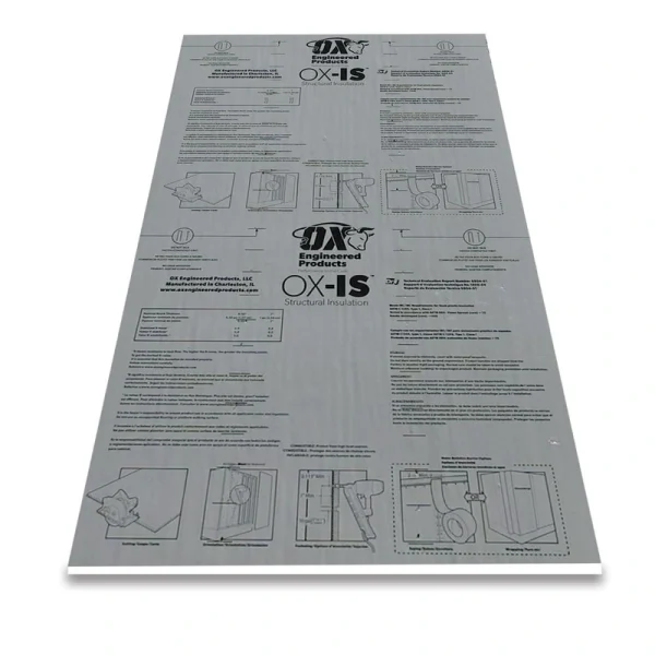 OX-IS R-6 (25 PSI) Structural Insulated Polyiso Sheathing 1″ x 4′ x 8′