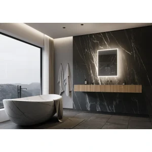 PARIS MIRROR Galaxy Cabinet 24-in x 32-in Lighted LED Surface Mount 3000K Mirrored Soft Close Medicine Cabinet